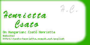 henrietta csato business card