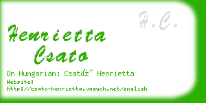 henrietta csato business card